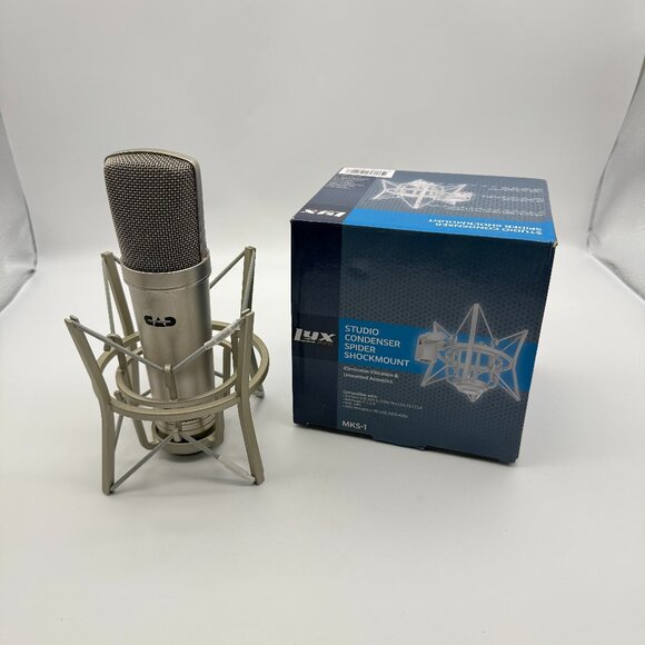 Condenser Microphone with Shockmount stand - GOLD - NEW - Picture 1 of 8